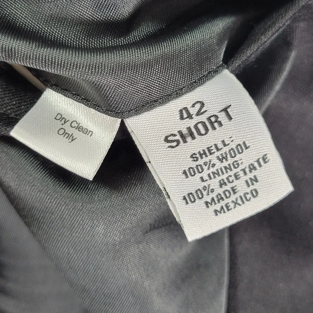 Joesph Feiss‎ Men's Sport Coat Blazer Two Button Charcoal Black Wool Size 42S
